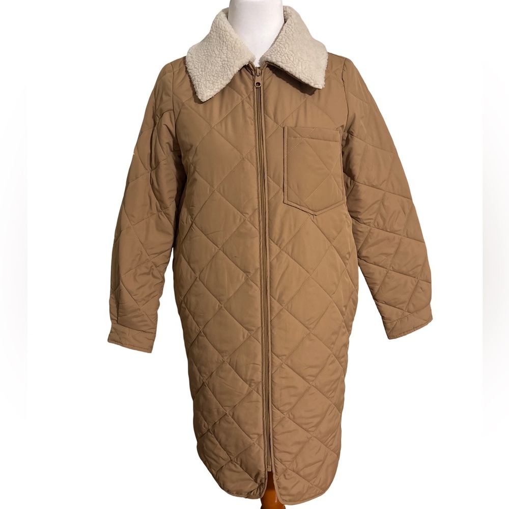 Vero Moda Tan Quilted Puffer Coat